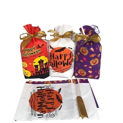 China Halloween Package Pouch Ribbon String Candy Bag Cookie Bag Food Baking Moisture Proof Bag for sale