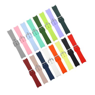 China New Pattern Silicone Elastic Sport Decoration Rubber Watch Band For Samsung Galaxy Watch4 Classic Strap 20mm for sale