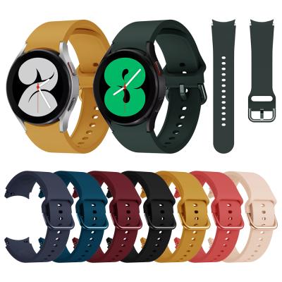 China Silicone Watch Band Silicone Strap Compatible with Samsung Galaxy Watch 4 Band Classic Replacement Watch Bands Strap for sale