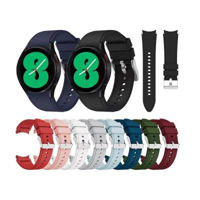 China 44mm 46mm Silicone Watch Band Quick Release Watch Strap Silicone Watch Band Strap For Samsung Galaxy Watch 4 Accessories Strap for sale