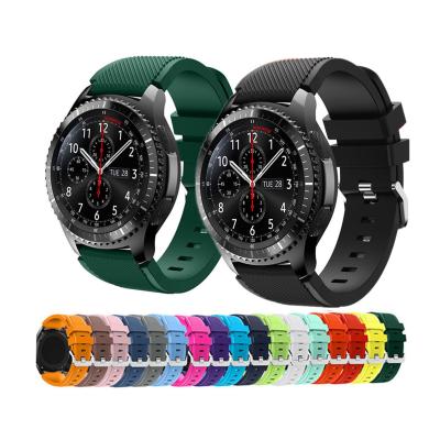 China For Samsung Gear S3 Frontier Classic 22mm Silicone Watch Band For Samsung Galaxy Gear S3 Watch Silicone Band Straps for sale