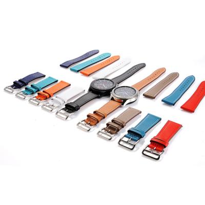 China Leather Watch Band For Samsung Galaxy Watch Single Tour Watch Band Leather Strap Speed ​​S3 With Quick Release Terminal 22mm-46mm for sale