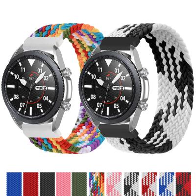 China Fabric New Arrive Braided Nylon Solo Buckle For Samsung Galaxy Watch Strap Wristband Watch Strap Amazfit Bip for sale