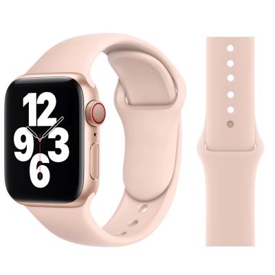 China Outdoor Sports Silicone Shockproof Strap For Apple Watch Band 6 44mm 42mm 40mm Smart Watch Band Strap iWatch Rubber Band 38mm For Se 5 Series 6 Se 4 3 2 for sale