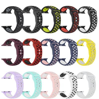 China Outdoor Sports Shockproof Hot Products Silicone Smart Watch Band For Apple Watch Band Strap Series 1 2 3 4 for sale