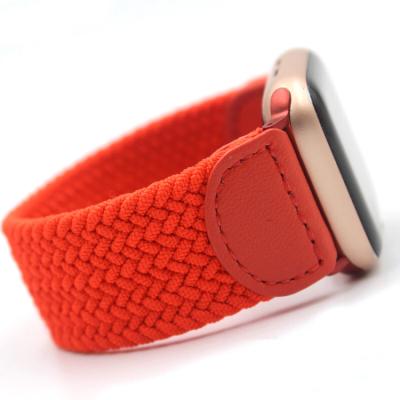 China Elastic Braided Fabric Watch Band Solo Loop For Apple Watch Series 6 Watch Band 40mm 44mm for sale