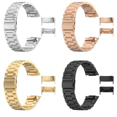 China Decoration Stainless Steel Adapter Connector For Fitbit Charge 5 Watch Band Strap Connectors Bracelet For Fitbit Charge5 Watch Accessories for sale