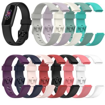 China Soft Silicone Watch Band Sport Silicone Strap Rubber Band for Fitbit Luxe, Smart Watch Accessories for fitbit watch bands for sale