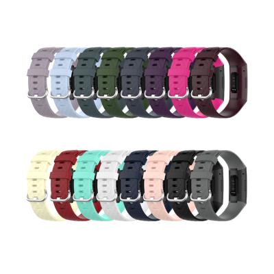 China High Quality Band For Charge 3 Se Band Replacement Strap Fit Bit Smart Strap Charge4/3SE Watch Silicone Strap Strap for sale