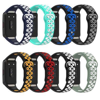 China Silicone Watch Band For Huawei Band 6 Strap Replacement Silicone Strap Breathable Smart Watch Band Strap For Huawei band6 Honor Band 6 Watchband for sale