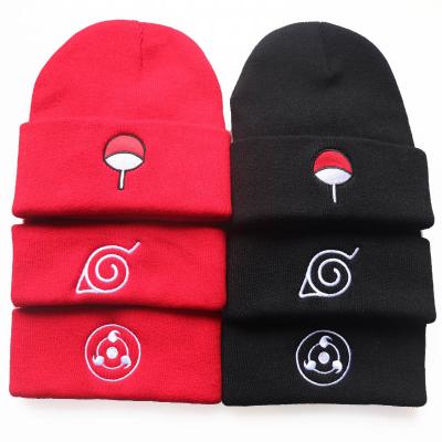 China JOINT Brand New Best Price Winter Red Cloud Women's Knitted Casual Beanie Hat Akatsukied Logo Anime Beanies for sale