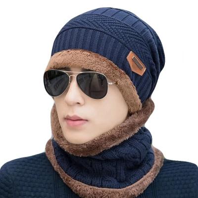 China COMMON Top Selling Products Amazon Warm Breathable Wool Knitted Hat and Scarf Set for Unisex Knitted Hats and Neck Scarf for sale