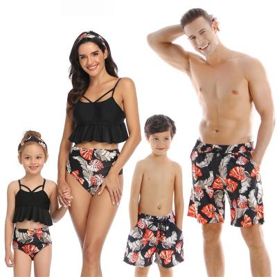 China New Fashion Swimwear 2021 Arrival Wholesale Family Matching Men's Swimming Trunks Breathable Swimwear for sale