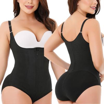 China Hot Sales Side Breasted QUICK DRY Zipper Connected Belly Lift Buttocks Full Body Shaping Underwear for sale