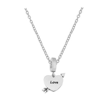 China Other HC New Fashion Stainless Steel Jewelry Love Lock Heart Pendant Necklace Women Jewelry Wholesale for sale