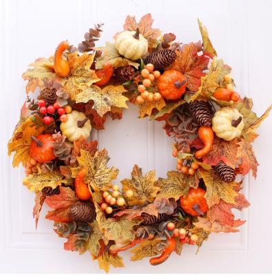 China SILK and plastic warm handmade artificial INS research commodity wreath door wreath for home and outdoor decoration for sale