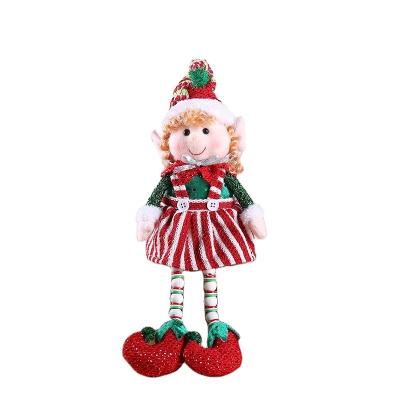 China Beautiful Christmas natural high quality ornaments foot touch elf dolls with standing posture Christmas elf dolls for sale