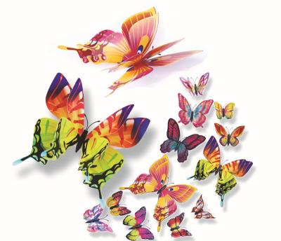 China 3D Butterfly PVC Wall Keyboard Stickers Art Decor Home Decors Accessories Arts And Crafts Wall For Hotel Living Room for sale