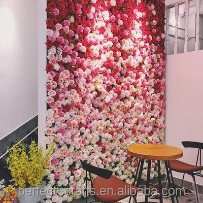 China Cheap popular natural touch flowers artificial flower wall background decorative flowers for wedding decoration for sale