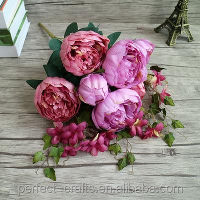 China High Quality Natural Touch Artificial Flowers Peony Silk Flower For Wedding Decoration for sale