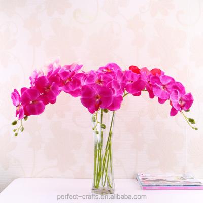 China Wholesale natural artificial touch flowers5 heads 9 heads11heads real latex touch butterfly orchid for sale