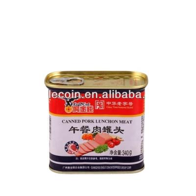 China Best luncheon meat canned pork meat with hot luncheon meat 340g 198g factory direct sale price sale for sale