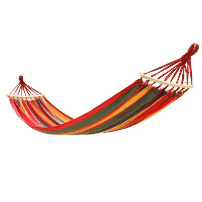 China Adult Factory Custom Anti-Rollover Canvas Hammock One Widened Camping Swing Thickened Portable Camping Hammock for sale