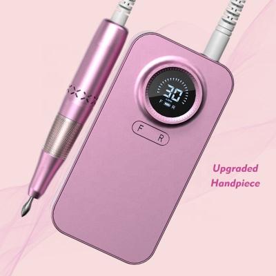 China Quickly Remove Nail Art Manicure Polish Tool Portable Nail Drill Machine With LCD Display Cordless Nail Drill 35000rpm for sale