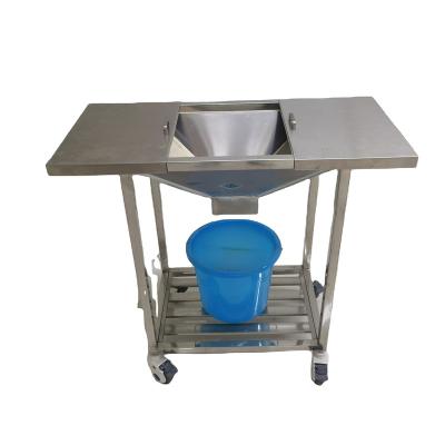 China Metal Mobile Medical Instrument Trolley Stainless Steel Debriding Trolley for sale