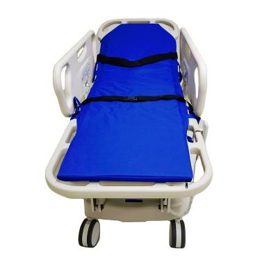 China Emergency Transfer Trolley Plastic Luxury Flat Lifting Patient Bed for sale