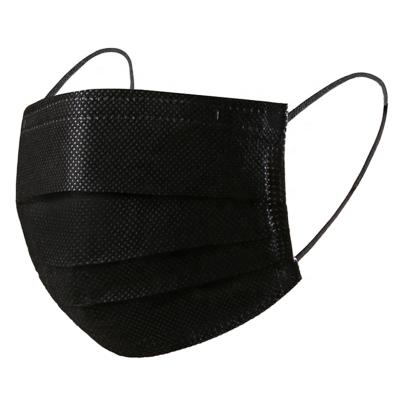 China Personal Face Mask Manufacturer Made 3 Ply Disposable Black Face Mask Medical Black Melt-Blown Face Mask for sale