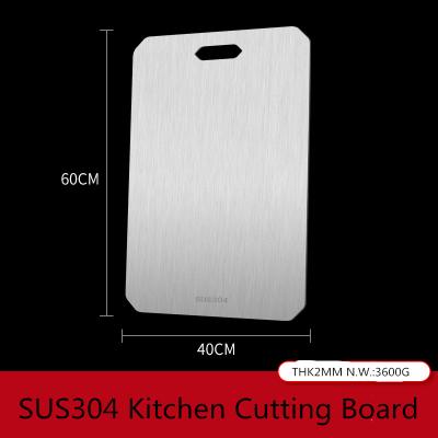 China Large Stocked Laser Cut 304 Stainless Steel 2MM Home Kitchen Cutting Board for sale