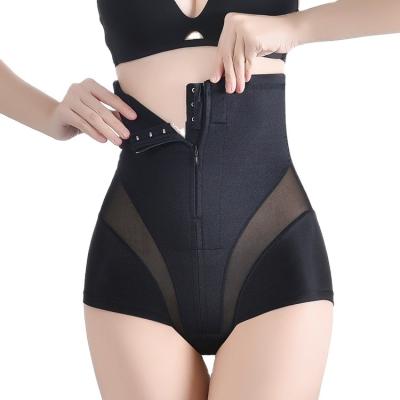 China New Design Antibacterial Skin Friendly Control Panties Breathable Belly Slimming See Though Underwear Shapewear Mid Waist Shaper For Ladies for sale