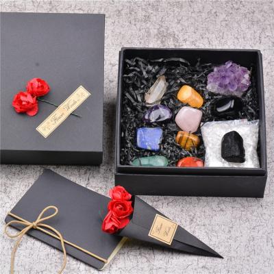 China China 7 Chakra Stone Decor Spiritual Quartz Crystal Energy Seven Chakra Crystal Set Natural for sale