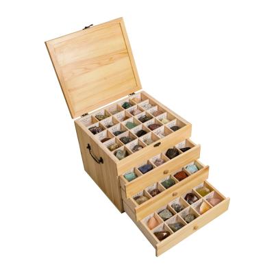 China China 100 Items Natural Healing Mineral Rock Crystal Box Sets Tumbled Different Set Crystal Box for sale