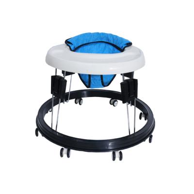 China Baby Walker Round Foldable Adjustable Baby Walkers Steel Frame Cotton Fabric Rolling Eco-friendly Walkers Wholesale for sale