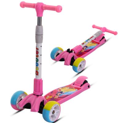 China Best Selling Flashing Scooter Eco-friendly Material Kids Scooter 3 Wheel PU Wheel Kids Foldable Kick Scooter for sale