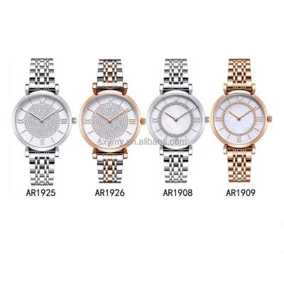 China Customized border women's foreign trade automatic date stainless steel WATCH QUARTZ diamond inlaid steel band source wholesale ar1925 for sale