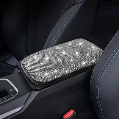 China Car Styling Car Accessories Car Armrest Box Anti-Wear Cover Cushion Diamond Universal Car Armrest Dustproof Pad for sale