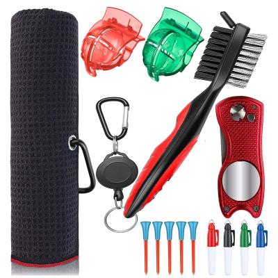 China Golf Towel Golf Club Sweep Foldable Digging Repair Tool Golf Alignment Kit I00001 for sale