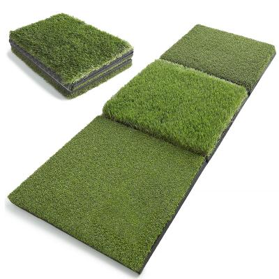 China Golf Sports Newcomer Golf Practice Mat Rubber Base Custom Golf Hitting Mat Tri-Turf Swing Detection Mat Hot Selling Amazon for sale