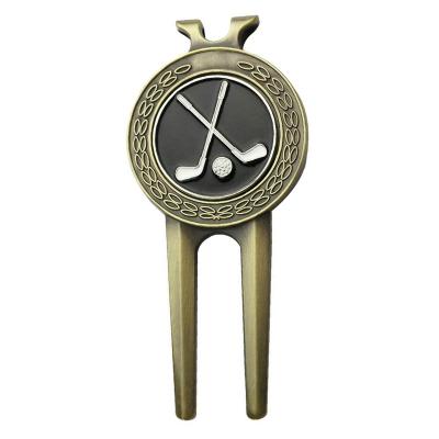 China Golf Event Factory Price Launch Golf Fork Custom Personalized Logo Divot Tool Golf Repair Tool for sale