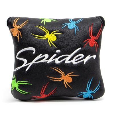 China Protect Golf Clubs Factory Price Golf Club Head Covers, Custom Golf Headcovers Colorful Spider Pattern Golf Putter Cover for sale