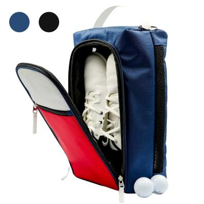 China Golf Sports Wholesale Portable Travel Shoe Case with Zipper Lock Golf Shoe Bag for Travel for sale