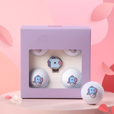 China Golf Sports Hot Sale Amazon Gift Golf Ball Marker New Arrival Golf Ball Marker Clip Custom Logo Cute Golf Ball With Sensible Gift Case for sale