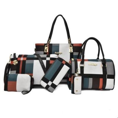 China Fashion 2021 6 Piece Set Handbag Women's Bags Set Handbags Ladies for sale