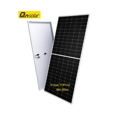 China Qnsolar high efficiency solar panel topcon photovoltaic panel mono bifacial solar panels 560w 570w 580w 600w in stock for sale