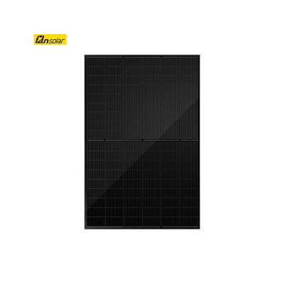 China Qnsolar roof top full 400w 410w 430w black photovoltaic panels rotterdam warehouse from topcon high quality available for sale