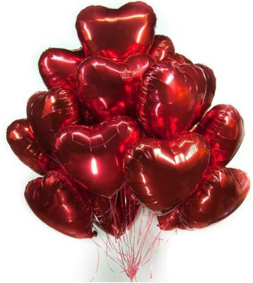 China Party Decoration Heart Shape Balloon | 25pcs Valentine and Party Decoration 18 inch Foil Heart Weeding Balloon Engagement and Birthday Party for sale