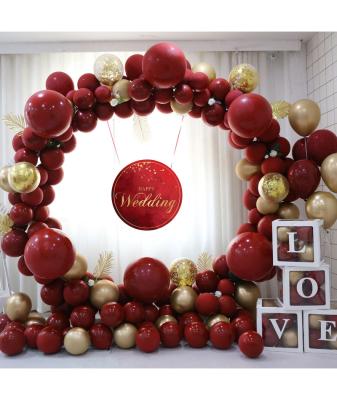 China Party Suppies Balloon Arch Kit | 195 Pcs Birthday Balloon Arch Marriage Proposal Decoration Party Stage Decoration Red White Wedding for sale